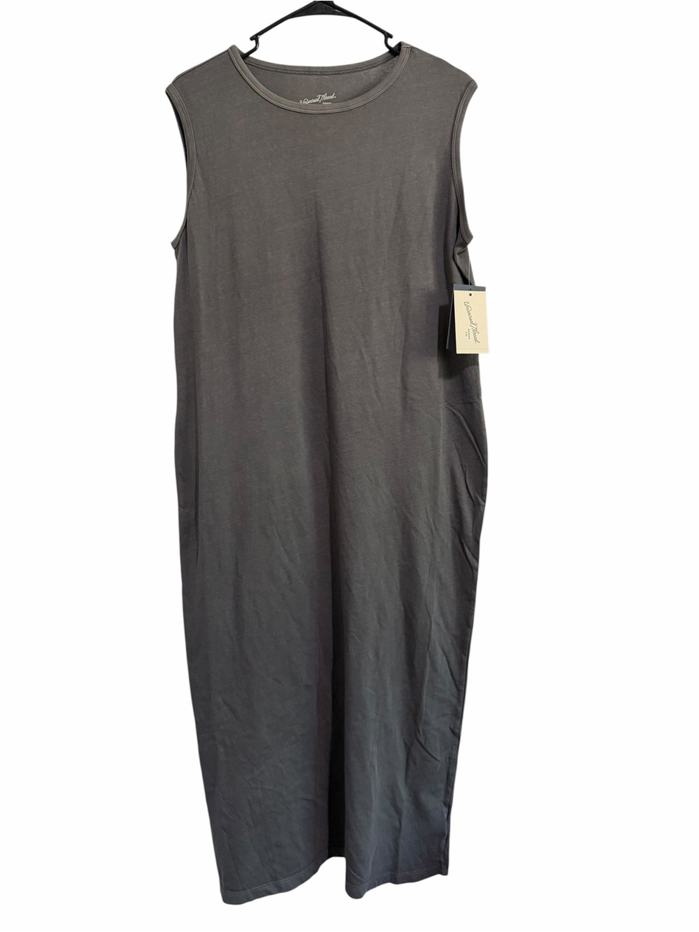 NWT Universal Thread Maxi Dress Medium Gray Sleeveless Casual Tank Dress - Picture 2 of 6